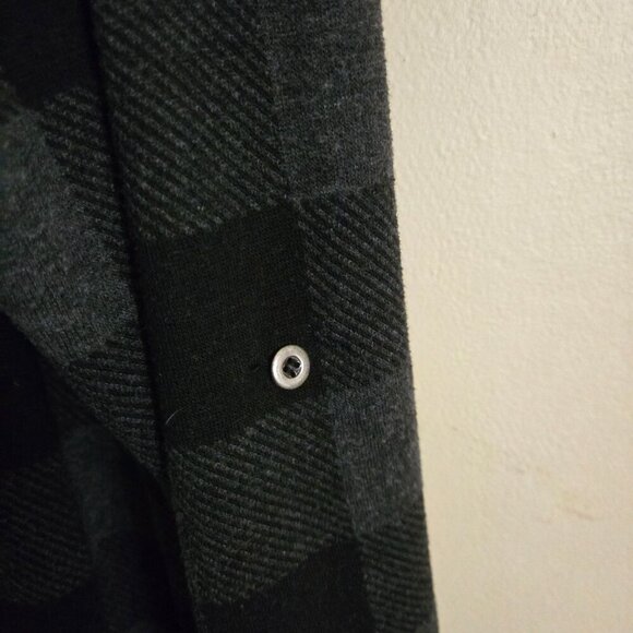 Soft Surroundings Mad About Plaid Tunic Charcoal Buffalo Check Size L - Picture 5 of 11